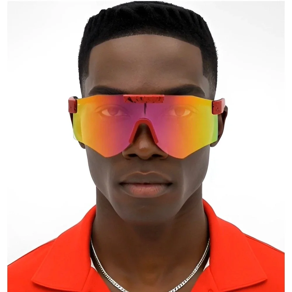 Shield Sunglasses Mirrored Lens Visor Sunglasses Sport Cycling Men UV400 Protect